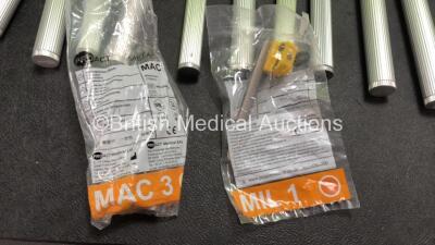 Job Lot of MAC 3 and MAC 1 Laryngoscope Blades and Handles - 4