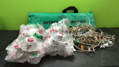 Mixed Lot Including 1 x Med Source Extraction Device, Meixin Masks and Various Patient Monitoring Cables