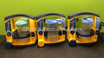 3 x LSU Suction Units with Cups (All Power Up, 1 with Missing Cover-See Photo)