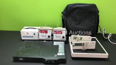 Mixed Lot Including 2 x Helena Laboratoris Actalyke Mini Activated Clotting Time Test Systems, 1 x Seca Model 899 7021094 Weighing Scale in Carry Bag, 1 x Tripp-Lite SmartPro-UPS and 1 x Austen Compressor 560512303 / 560511607 / 5899034153554*