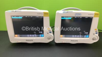 2 x Philips IntelliVue MP30 Patient Monitors *Mfd 2011-12* (Both Power Up) *SN DE72899010 / DE72899038*