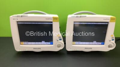 2 x Philips IntelliVue MP30 Patient Monitors *Mfd 2008 - 2005* (Both Power Up) *SN DE72834344 / DE50404837*