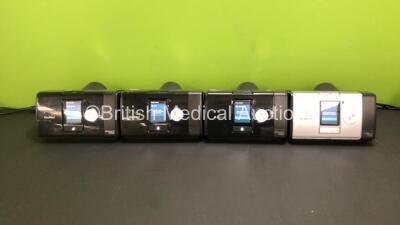 Job Lot Including 3 x ResMed Airsense 10 Autoset CPAP Units (All Power Up - 1 with Error, See Photos), 1 x ResMed Lumis 100 VPAP ST Unit (Powers Up with Motor Life Exceeded) and 4 x AC Power Supplies