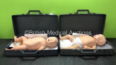 2 x Laerdal ALS Baby Trainers in Carry Cases *W*