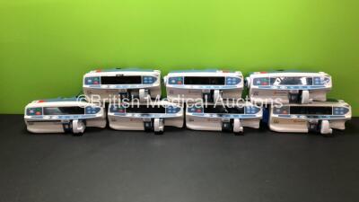 Job Lot Including 2 x CareFusion Alaris CC Syringe Pumps and 5 x Alaris GH Syringe Pumps (6 x Power Up with 3 x Alarms and 1 x Blank Screen)