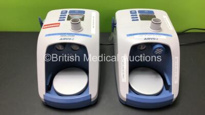 2 x Fisher & Paykel Ref PT10101UK Airvo 2 Humidifier Units *Mfd 2017* (Both Power Up)