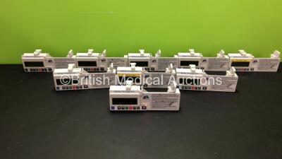 9 x CME / McKinley T34 Ref 300-041S Syringe Pumps (All Power Up - 2 x Missing Battery Lids)