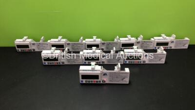 9 x CME / McKinley T34 Ref 300-041S Syringe Pumps (All Power Up - 2 x Missing Battery Lids)