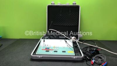 Kamplex KLD 23 mha Diagnostic Audiometer Software Revision B2.10 with 2 x Headphones, 1 x Trigger and 1 x AC Power Supply in Case (Powers Up)