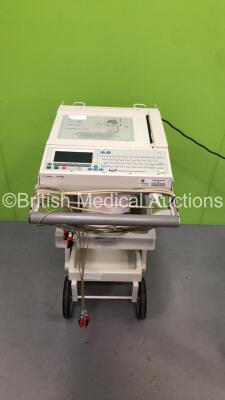 Agilent PageWriter 100 ECG Machine on Stand with 10 Lead ECG Leads (Powers Up) *S/N US00500652*