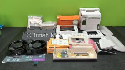 Job Lot of Various Spare Parts Including Drager Oxylog Rear Casing, Philips Respironics Casings and Graseby Syringe Pump Back Casings