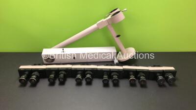 Job Lot of Microscope Accessories Including 6 x Olympus Attachments with 10 x WHK 10x/20 L and 2 x WK10x/20L Eyepieces