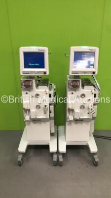 2 x Asahi Kasei Plasauto E Continuous Renal Replacement Therapy (CRRT) Systems LCD Version 3.10Am / CRTL Version 3.04Ap / MON Version 3.01a (Both Power Up)