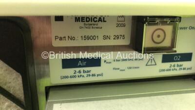 Hamilton Medical G5 Ventilator *Mfd - 2009* Software Version - 0.28b, Running Hours - 29132h (Powers Up) *2975* - 6