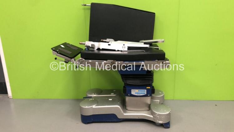 Maquet AlphaMaxx Model 1133.02B1 Electric Operating Table *Mfd - 2005* with Attachments *Incomplete* (Powers Up and Tested Working, 1 Attachment Missing Pole - See Photo) *W*