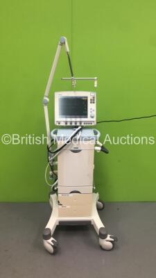 Siemens Servo-I Ventilator *System Version - V7.0, System Software Version - V7.00.00* Total Operating Hours - 106776h with Hoses and Gas Canister Trolley (Powers Up, Damaged Draws - See Photo) *5865*