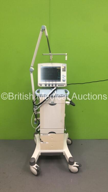 Siemens Servo-I Ventilator *System Version - V7.0, System Software Version - V7.00.00* Total Operating Hours - 106776h with Hoses and Gas Canister Trolley (Powers Up, Damaged Draws - See Photo) *5865*