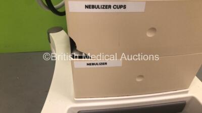 Siemens Servo-I Ventilator *System Version - V7.0, System Software Version - V7.00.00* Total Operating Hours - 106776h with Hoses and Gas Canister Trolley (Powers Up, Damaged Draws - See Photo) *5865* - 5