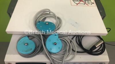 GE Corometrics 250cx Series Fetal Monitor with US, US2, UA, FECG and Printer Options, 2 x US Transducers, 1 x TOCO Transducer and 1 x Patient Response Trigger on Trolley (Powers Up) *W* - 3