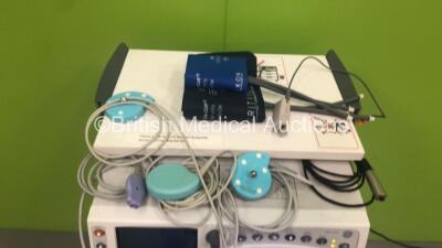 GE Corometrics 250cx Series Fetal Monitor with US, US2, UA, FECG/MECG Maternal SPO2, Maternal NIBP and Printer Options, 2 x Unknown Transducers, 1 x TOCO Transducer, 1 x SPO2 Finger Sensor, 2 x NIBP Cuffs, FECG/MECG Connector Cable and 1 x Patient Respons - 2