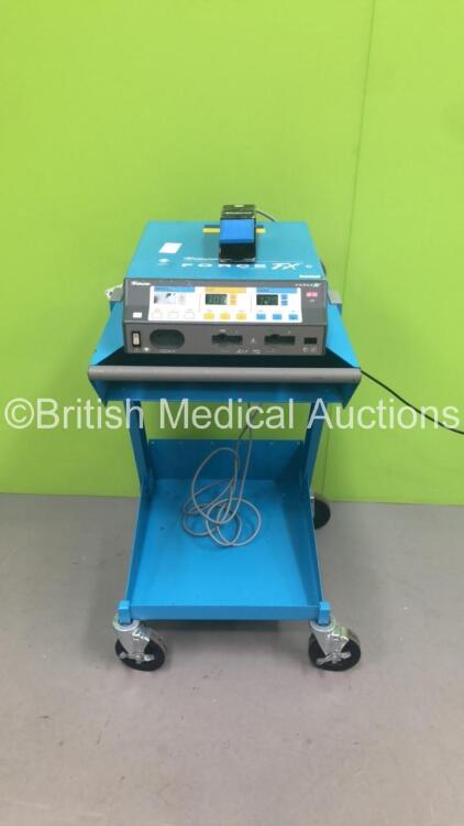 Valleylab Force FX-8C Electrosurgical Diathermy with Footswitch on Trolley (Powers Up) *F4E-31952A*