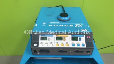 Valleylab Force FX-8C Electrosurgical Diathermy with Footswitch on Trolley (Powers Up) *F4E-32078A* - 2