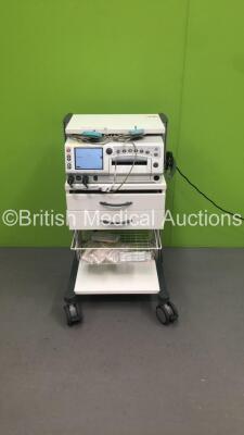 GE Corometrics 250cx Series Fetal Monitor with US, US2, UA, FECG and Printer Options, 1 x Toco Transducer and 1 x US Transducer on Trolley (Powers Up) *W*