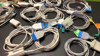 Job Lot Including 10 x GE / Marquette ECG Leads and 10 x GE / Marquette Spo2 Leads with Finger Sensors - 4