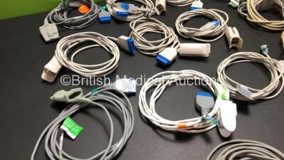 Job Lot Including 10 x GE / Marquette ECG Leads and 10 x GE / Marquette Spo2 Leads with Finger Sensors - 4