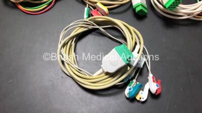 Job Lot Including 10 x GE / Marquette ECG Leads and 10 x GE / Marquette Spo2 Leads with Finger Sensors - 2