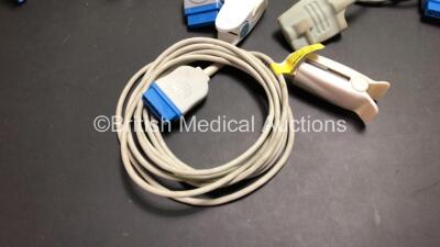 Job Lot Including 10 x GE / Marquette ECG Leads and 10 x GE / Marquette Spo2 Leads with Finger Sensors - 3