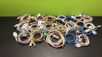 Job Lot Including 10 x GE / Marquette ECG Leads and 10 x GE / Marquette Spo2 Leads with Finger Sensors