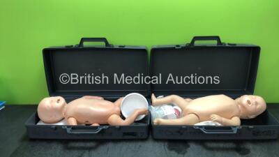 2 x Laerdal Baby Trainers in Carry Cases *W*