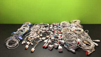 Job Lot Including 10 x GE/Marquette Spo2 Leads, 20 x GE/Marquette T1/T2 Connectors, 20 x GE/Marquette IP1/IP2 Connectors and 20 x GE/Marquette IP Leads