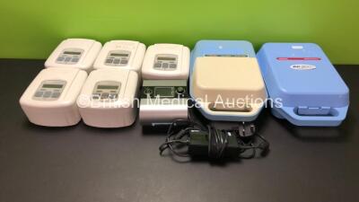 Job Lot Including 5 x DeVilbiss Sleepcube Standard CPAP Units, 1 x ResMed S9 AutoSet CPAP Unit with Power Supply and 2 x Medix Nebulisers *22152012076 / IK007247 / IS08673 / IK201767 / IK002775 / IK008464*