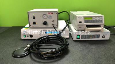 Mixed Lot Including 1 x Richard Wolf 2290 Lithoclast Unit with 1 x Hose and 1 x Footswitch, 1 x Mitek VAPR 3 Electrosurgical Unit,1 x Sony UP-21MD Color Video Printer and 1 x Moller Wedel MVS-PLUS Camera Unit (All Power Up) *SN 900877, 59014, 350073, 0623