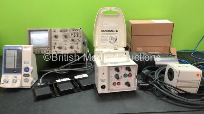 Mixed Lot Including 1 x Isotech ISR640 Oscilloscope (Damaged-See Photo) 1 x Philips Respironics Porta Neb Nebulizer, 1 x Philips Respironics REMstar Pro C Flex CPAP Unit, 1 x ResMed S9 CPAP Unit, 1 x Omron HEM-907 Digital Blood Pressure Monitor, 4 x Solar