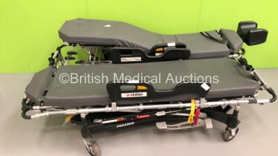 2 x Ferno Pegasus Hydraulic Ambulance Stretchers with Mattresses (Hydraulics Tested Working)