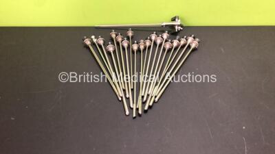 Job Lot Including 1 x Olympus A2971 Single Channel Deflector, 5 x Olympus A22081A Urology Obturators, 4 x Olympus A0406 Cystoscope Obturators, 5 x Olympus A22082A Articulating Timberlake Obturators, 1 x Olympus WA22840A Obturator, 1 x Olympus A3560 Urethr