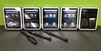 Job Lot Including 4 x Laerdal SimPads (3 x Power Up) and 1 x Laerdal SimPad Plus (Powers Up - Damaged Screen, See Photos) *ZW1480000496, TSBJ41006363, ZW1460016263, ZW13B0000124 and ZW13B0000122*