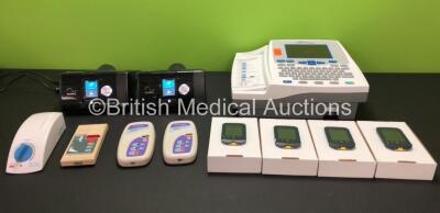 Mixed Lot Including 2 x ResMed AirSense 10 Autoset CPAP Units with Power Supplies (Both Power Up), 4 x FreeStyle Optium Neo H Glucose Meters, 1 x Burdick Atria 6100 ECG Machine (Not Tested Due To No Power Supply), 3 x Graseby MR10 Neonatal Respiration Mon