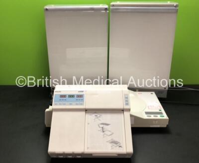 Mixed Lot Including 1 x Philips Series 50A Fetal Monitor (Powers Up, Missing Back Casing - See Photo), 1 x Seca Baby Weighing Scale and 2 x X-ray Light Boxes (Both Power up - 1 x with Damage) *RI*