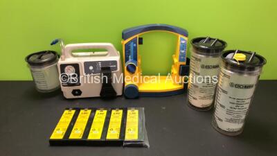 Job Lot Including 1 x LSU Suction Unit (Powers Up - Slight Damage To Casing), 1 x SSCOR Inc High Vacuum Unit with 1 x Cup (Untested Due To No Power Supply), 5 x LSU Batteries and 2 x Eschmann Cups with Lids