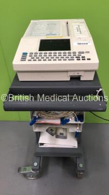 Spacelabs Burdick Eclipse 850 ECG Machine on Stand with 10 Lead ECG Leads (No Power) *S/N 106800000458*