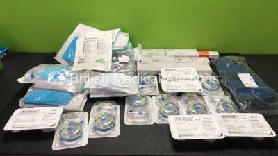 Job Lot of Consumables Including Bone Screws, Wound Dressings, Balloon Infusers and Drapes