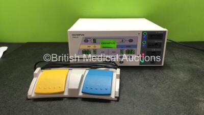 Olympus PSD-60 Electrosurgical Unit with 1 x Olympus MAJ-1003 Footswitch (Powers Up with Damage-See Photo) *SN 11262042*