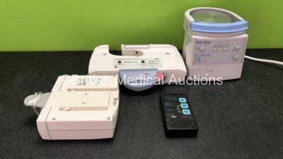 Mixed Lot Including 1 x GE E-PSMP-00 Module Including ECG, SpO2, T1, T2, P1, P2 and NIBP Options, 1 x GE M1043105 Patient Monitor Quick Mount, 1 x G Rutter RS6 Stimulator (Powers Up) 1 x Fisher & Paykel MR850AEK Respiratory Humidifier (Powers Up) *SN 6670