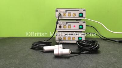 Job Lot Including 2 x DP Medical EcoCam V-m Endoscopy Camera Units with 2 x Camera Heads and 1 x Freelance Advantage CAM 1 Camera Control Unit (All Power Up)