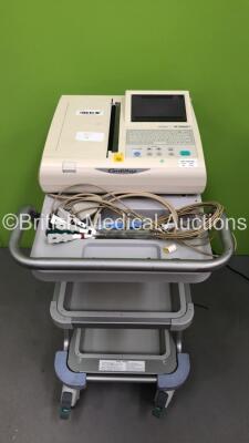 Fukuda Denshi FX-8322 ECG Machine on Stand with Lead ECG Leads (Powers Up) *S/N 50000173*