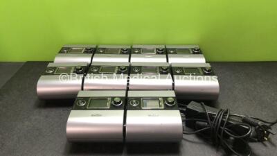 10 x ResMed S9 Escape CPAP Units with 2 x AC Power Supplies (All Power Up, 2 with Damaged Casing-See Photo)